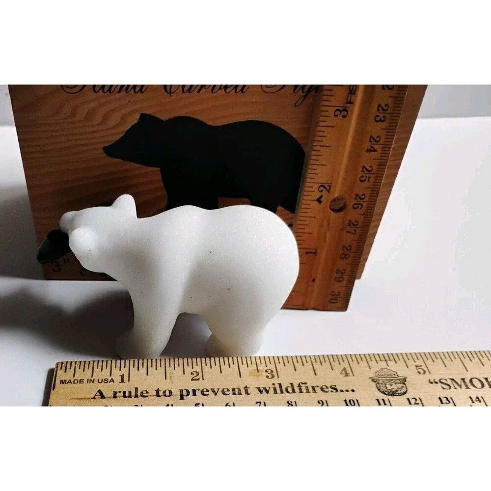 Canadian Star Marble Grizzly Bear Jade Fish Signed COA Box Gift Set Complete